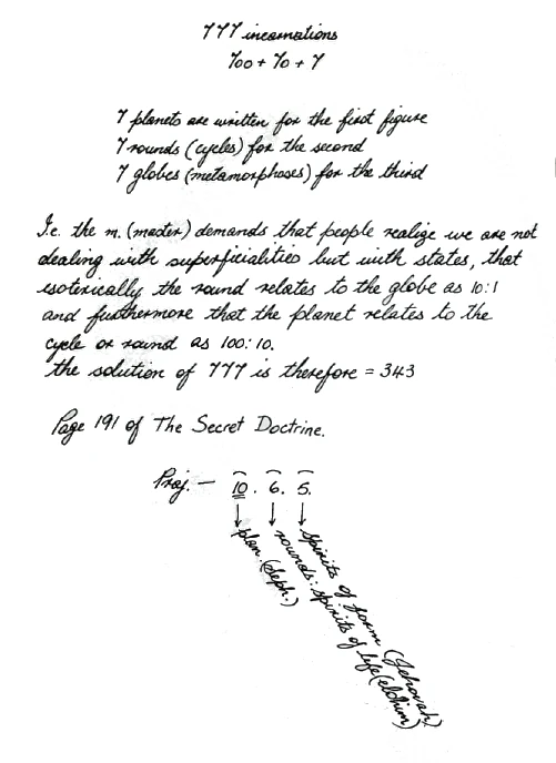 Page from Steiner's Notebooks