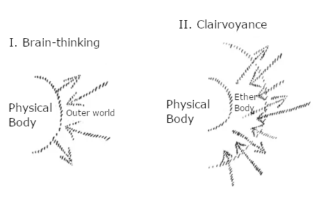 Brain thinking versus Clairvoyance