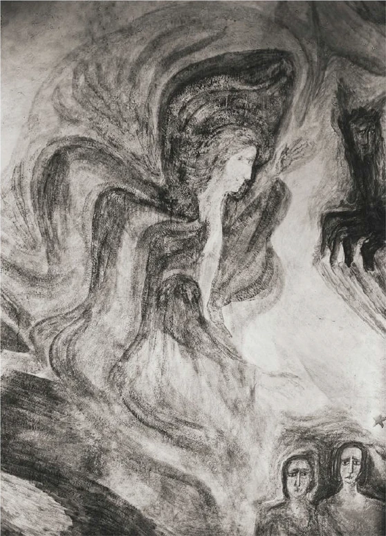 Detail from the painting of the small dome