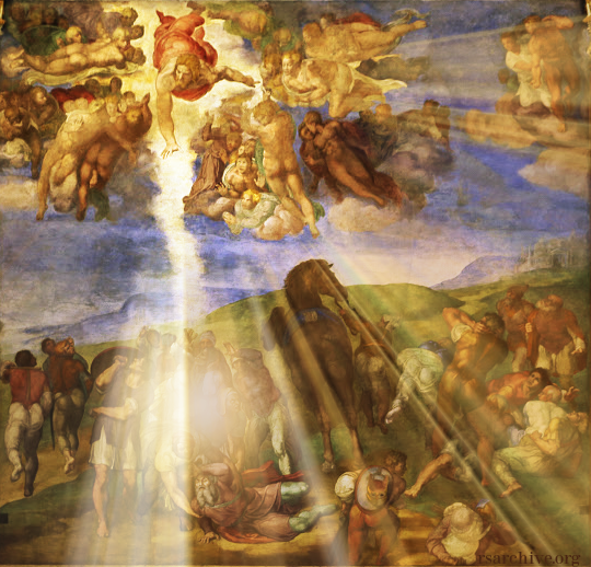 Michelangelo, Conversione di Saulo, 1542-45, enhanced